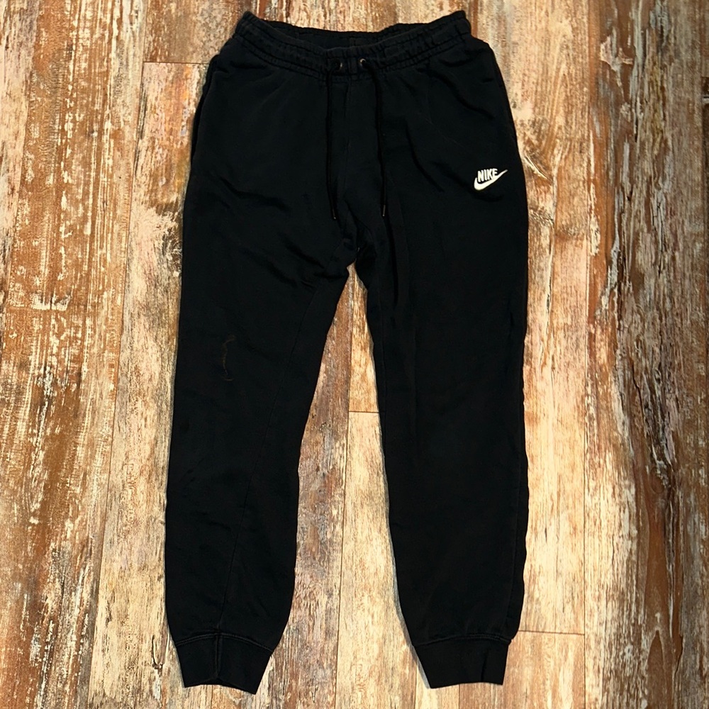Nike Black Joggers with White Logo